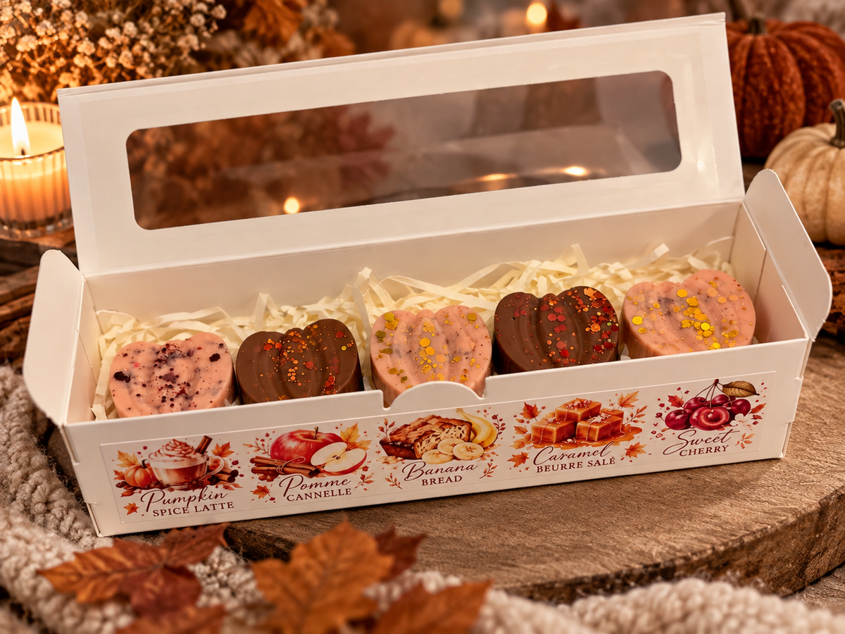 🍂 Coffret d’Automne – 5 Fondants Parfumés Gourmands | Édition Limitée 🤎