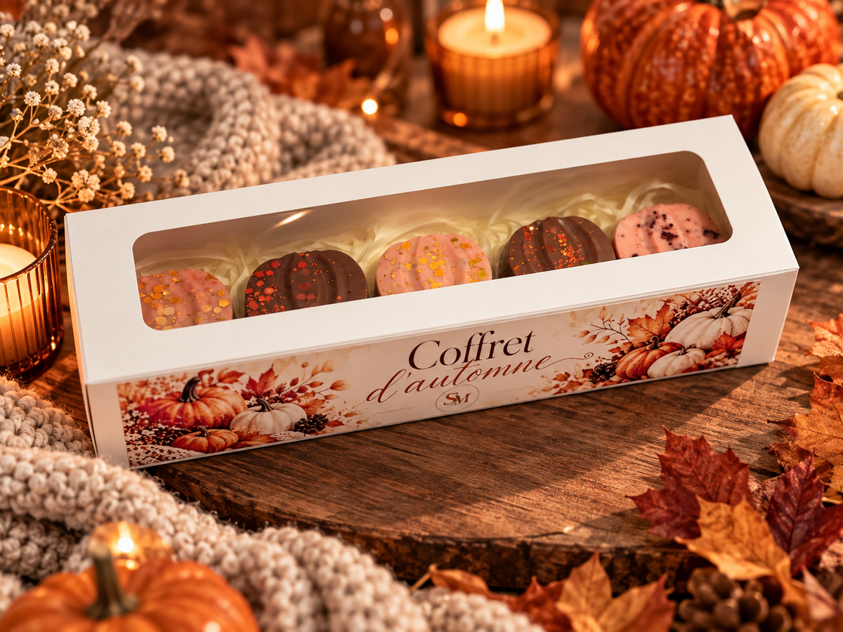 🍂 Coffret d’Automne – 5 Fondants Parfumés Gourmands | Édition Limitée 🤎