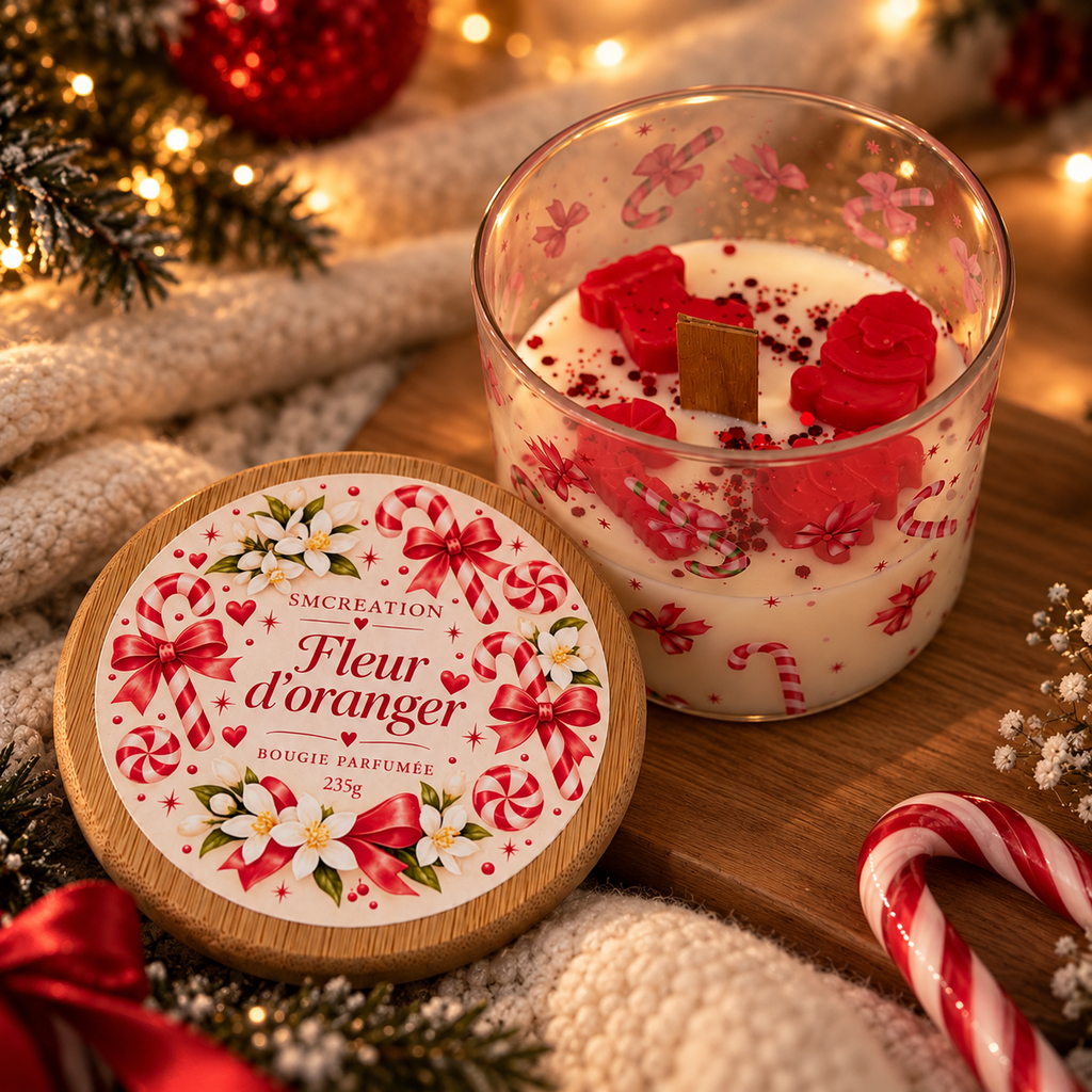 Bougie parfumée de Noël